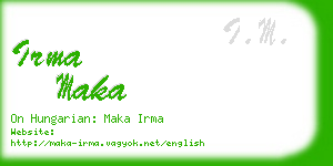 irma maka business card